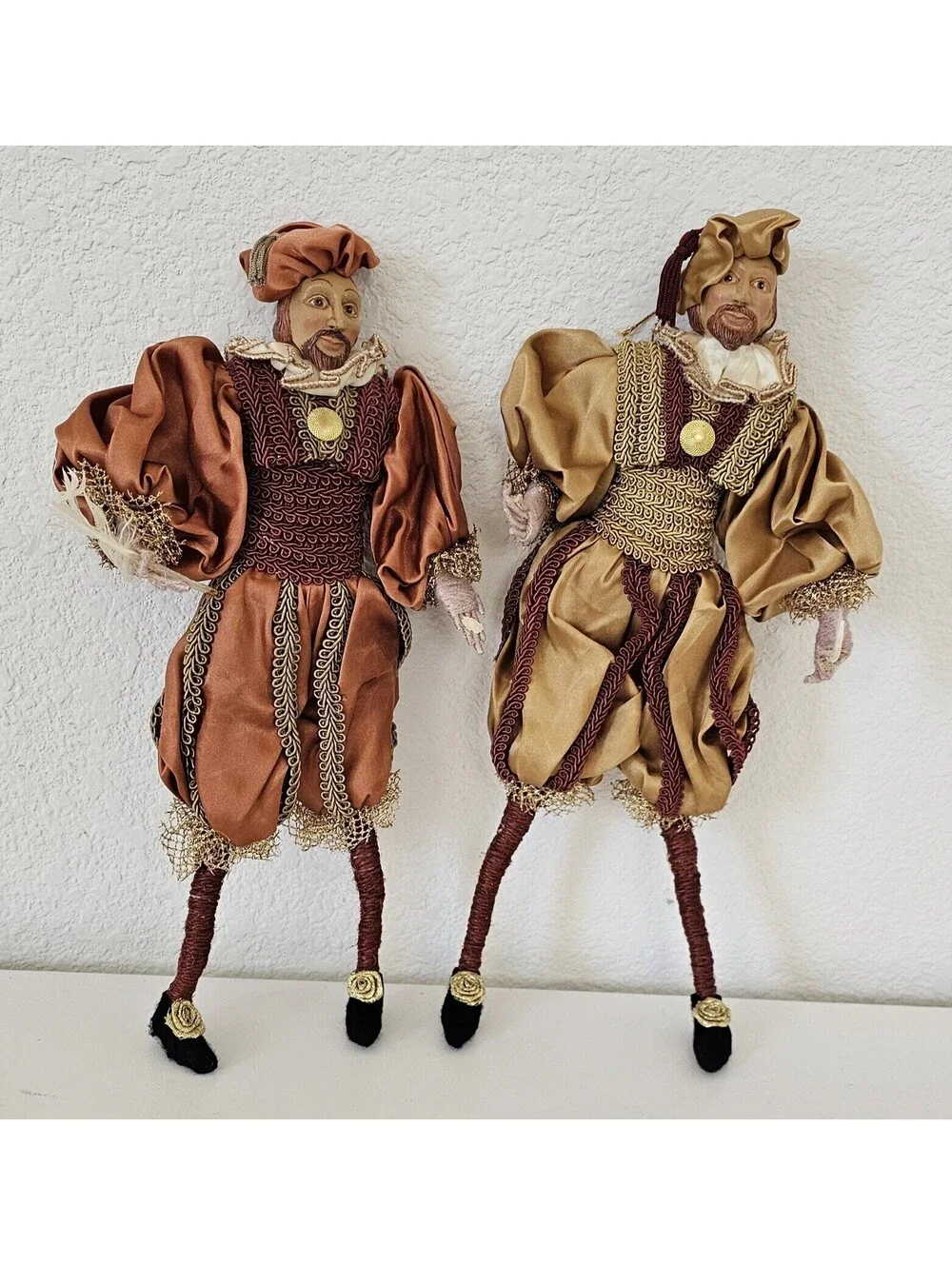Rare Aldik & Court Jester Harlequin Figurine Dolls Ornament Christmas Traditions